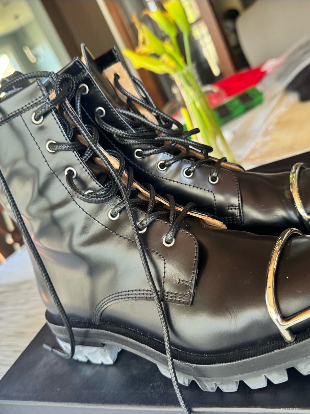 Alexander Wang Lyon combat boot with box and dust cover
